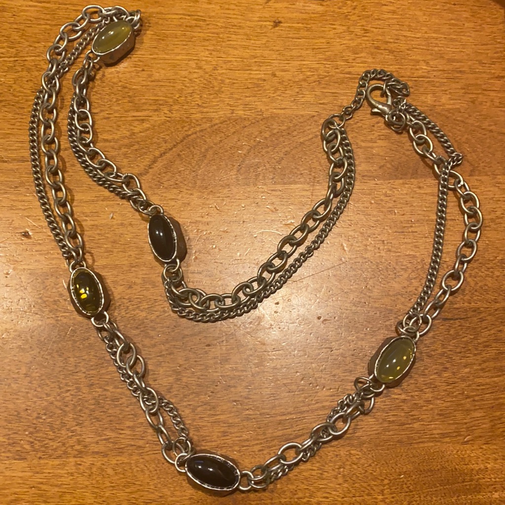 Sparkling Sage Necklace, Silver Tone, 36”+3” Extender